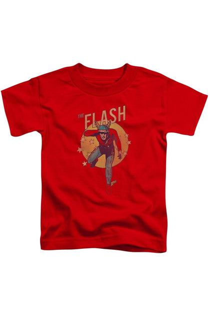 Gildan DC Comics Flash Circle & Stars T-Shirt Rouge 3 Ans 2