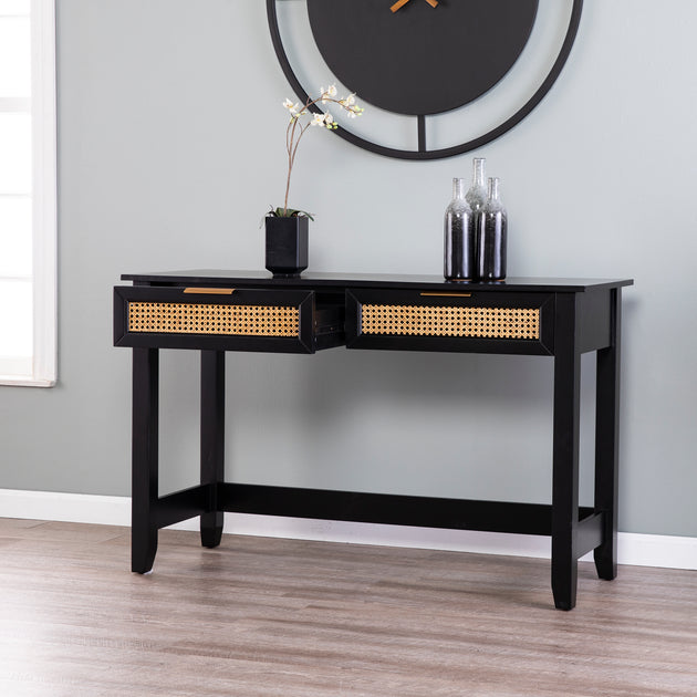 SEI Furniture Chekshire Console Table Black 2