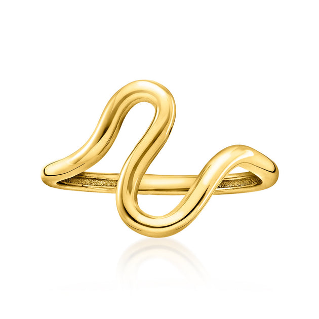 Ross-Simons RS Pure 14kt Yellow Gold Wave Ring Gold US 7 2