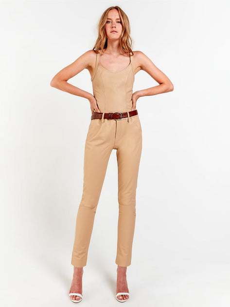 AS by DF Jordan Recycled Leather Trousers Brown US 2 2
