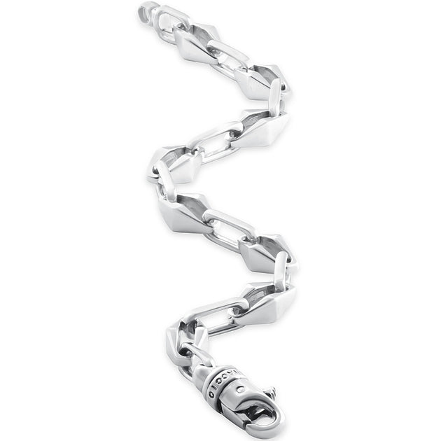 Pompeii3 Round Link Bracelet Silver 8.25in 4
