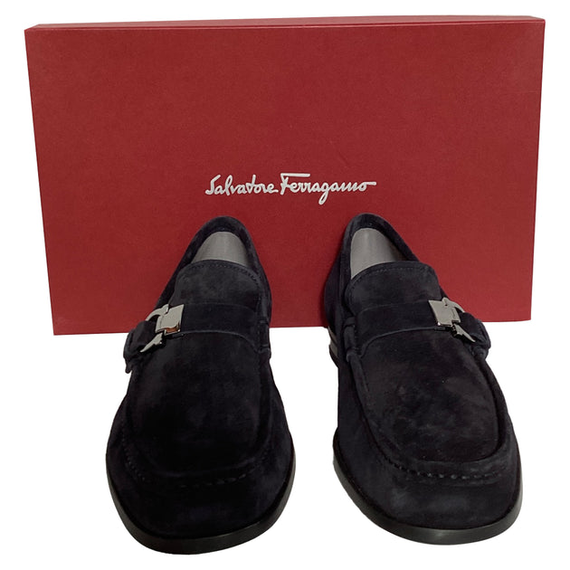 Salvatore Ferragamo Ferragamo Adam Loafers in Black Suede  display picture 1