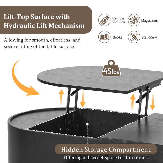Streamdale Lift Top Coffee Table Brown 4