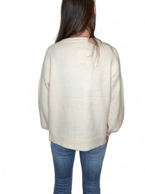 Davi & Dani Tansy Pullover Beige 3X 3