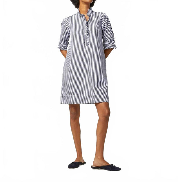 Ann Mashburn Elbow-Sleeved Frill Dress Multi XSmall 2