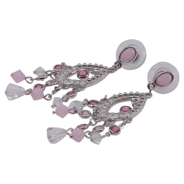 Swarovski Chandelier Earrings Pink One Size 3