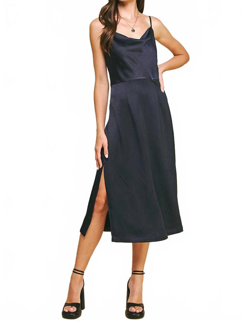 PINCH Gianna Slip Midi Dress Blue Medium 2