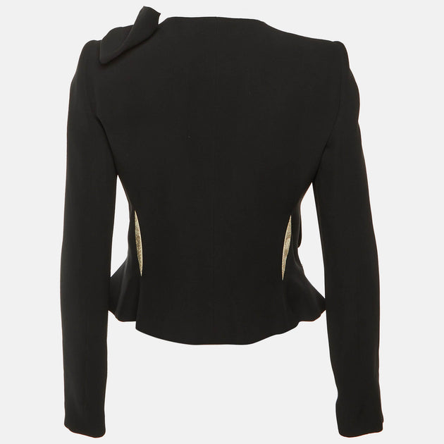 Giorgio Armani Silk & Crepe Jacket Black Medium 3