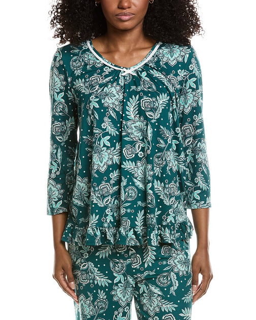 Ellen Tracy Pajama Top Green XL 2