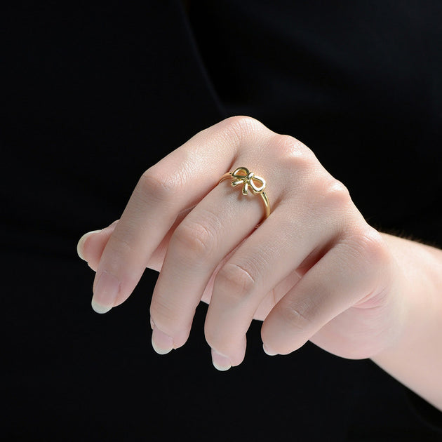 GigiGirl Bow Ring Gold One Size 3