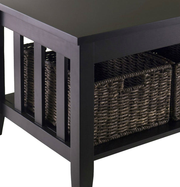 Hivvago 2 Tier Coffee Table Espresso 4