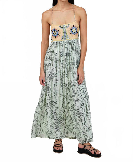 Ollari Lucia Maxi Dress Green Medium 2