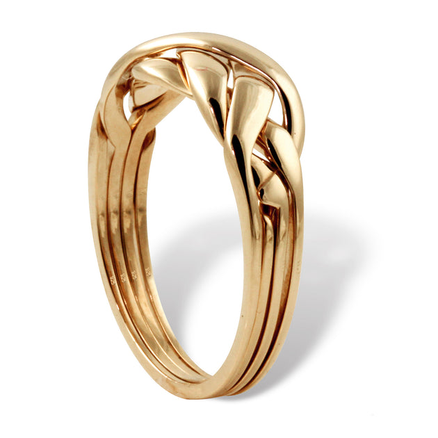 Palm Puzzle Ring Yellow US 7 3