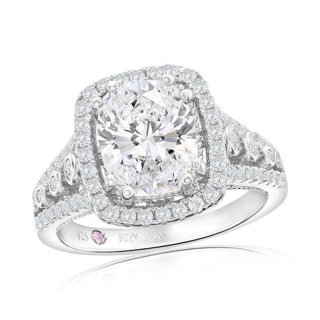 Suzy Levian Engagement Ring Silver US 6.5 2