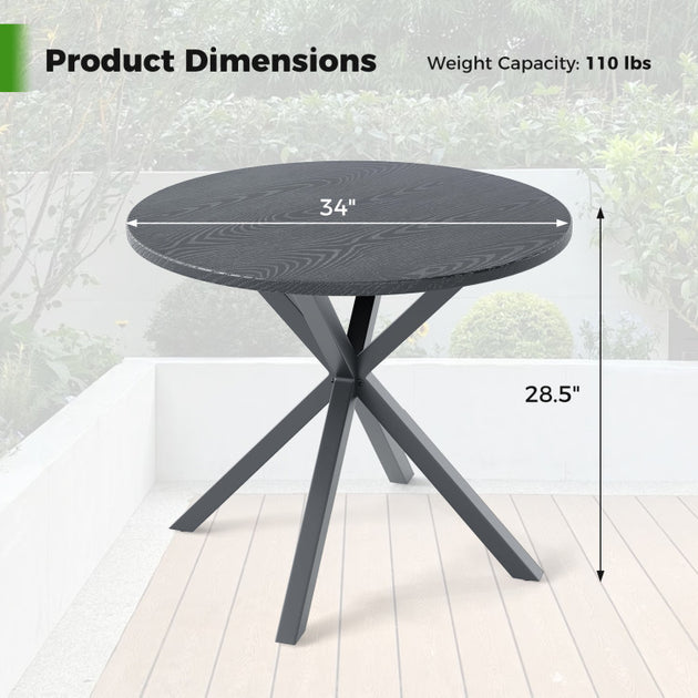 Hivvago Patio Bistro Table Grey 4