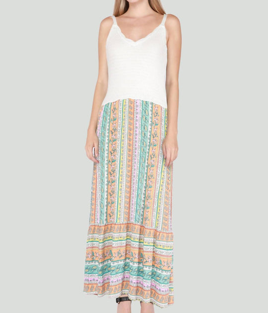 Dex Crochet Top Maxi Dress White XS 2