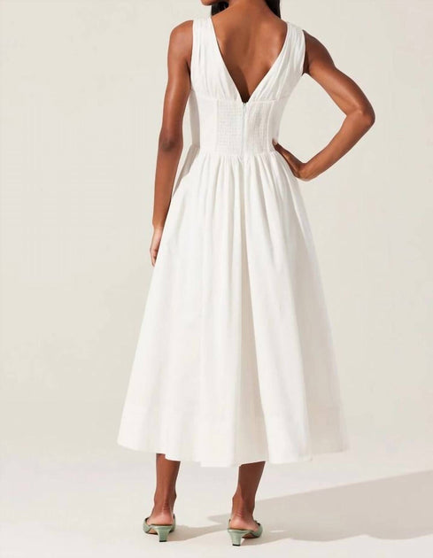 astr the label maili midi dress ASTR Maili Dress In White