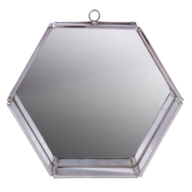 Hivvago Hexagon Accent Mirror Silver 20cm 3