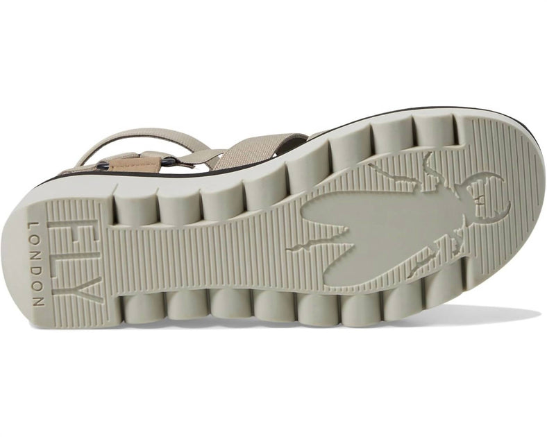 Fly London Yufi032Fly Wedge Sandal Beige EU 40 4