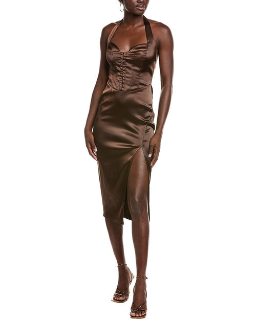 Maison Maar Midi Dress Brown Large 3