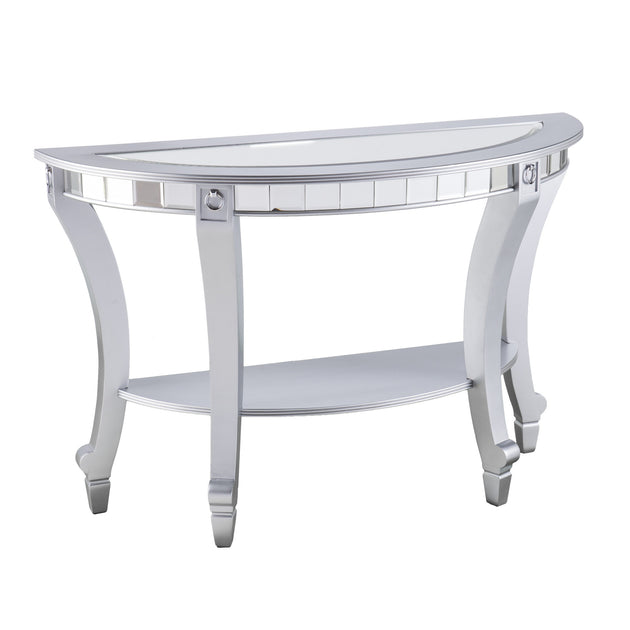 Hivvago Mirrored Glass Console Table Silver 2