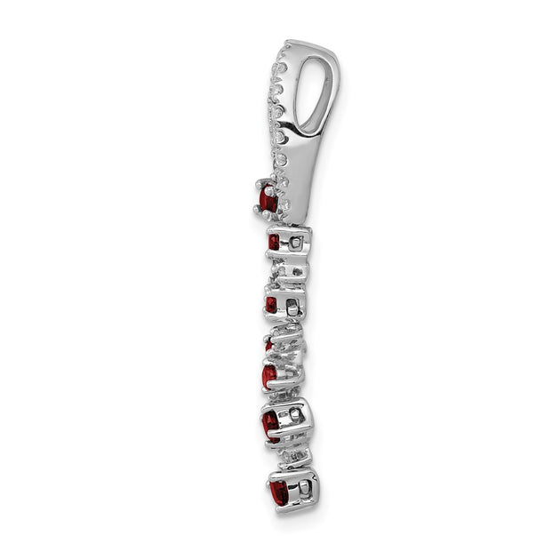 Diamond2Deal Pendant Red White Gold 3