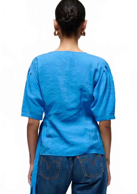 Nation LTD Luisa Blouse Blue Large 4