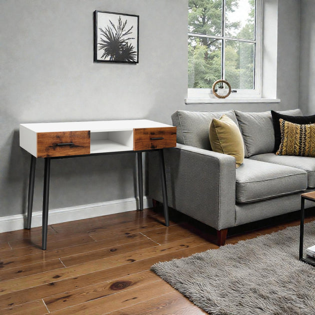 Hivvago Hallway Console Table White 2