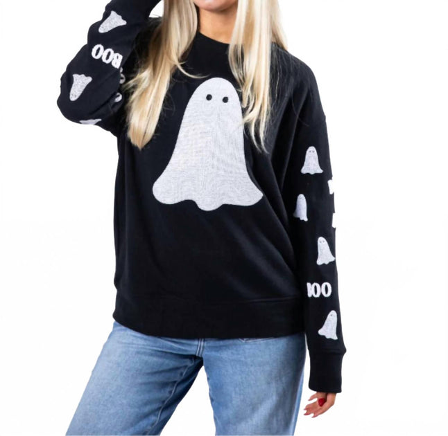 Jane Marie Boo! Sweatshirt Black/XLarge 2