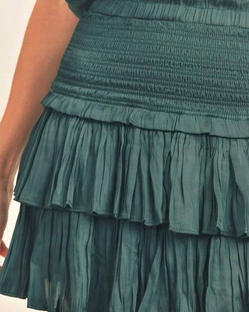 RESET by Jane Silky Amore Skirt Green Small 3