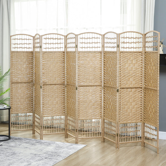 Hivvago Compact 8-Panel Folding Privacy Screen Dark Gray 7