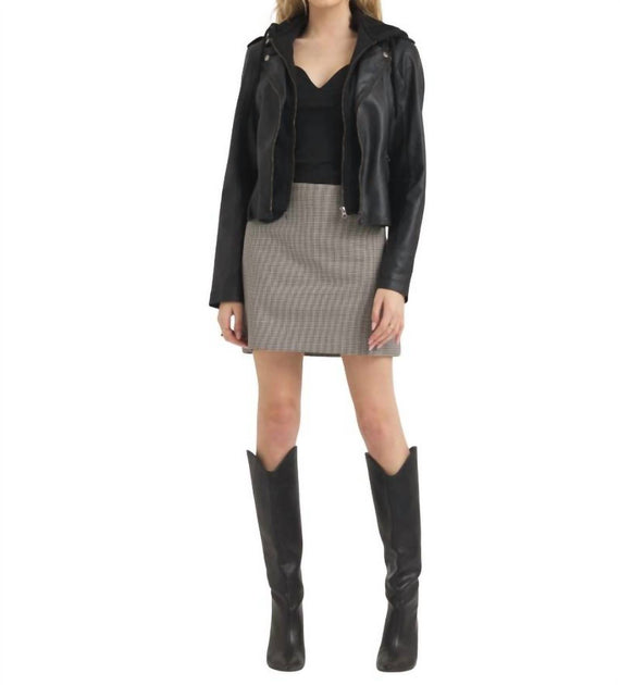 Jakett Molly Lederjacke Schwarz Large 3