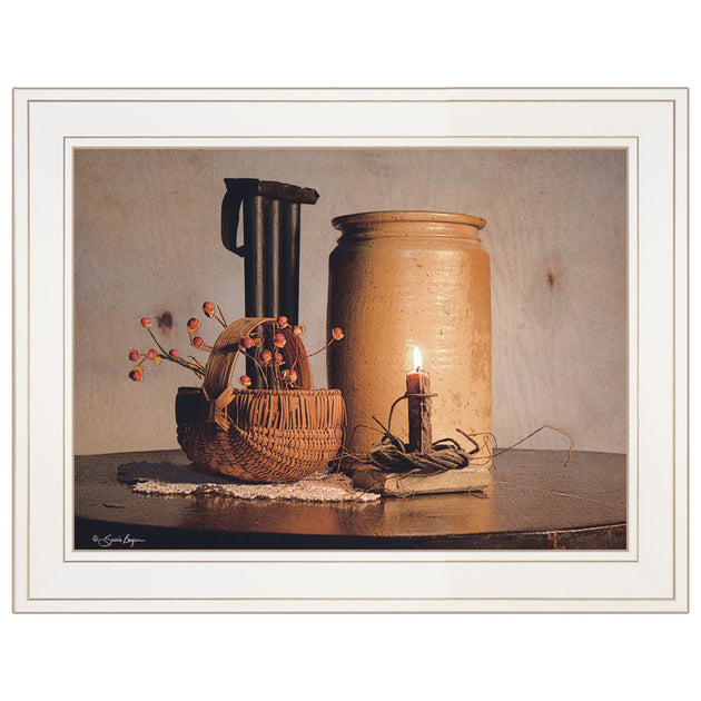 Hivvago Bittersweet Basket 1 White Framed Print Wall Art 3