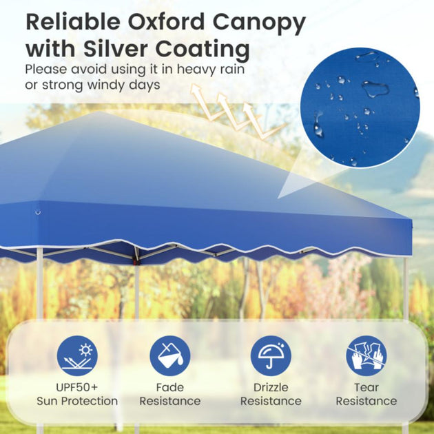 Hivvago Foldable Pop Up Canopy Tent White 5