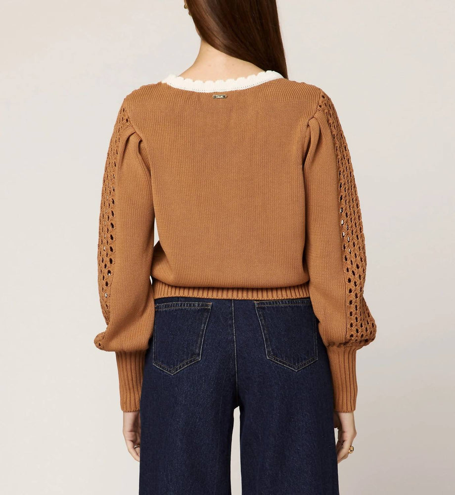 Cleobella Adwen Knit Sweater In Brown | ShopSimon