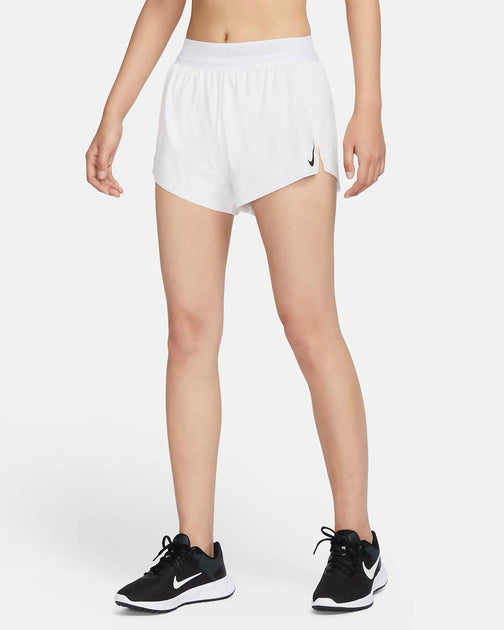 Nike Mid-Rise Brief-Lined Shorts White Large 4