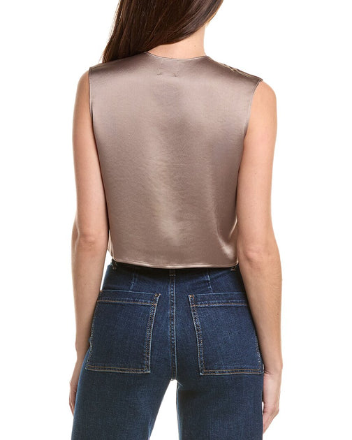Leset Barb Crewneck Vest Brown Small 3