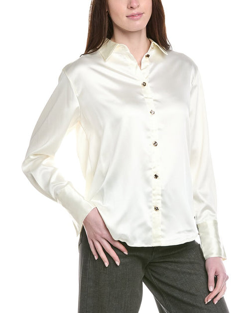Line & Dot Seymour Button Shirt White Large 2