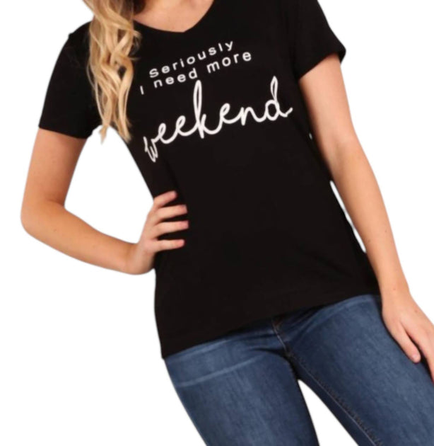 BLVD I Need More Weekend Graphic Tee Black Medium 3