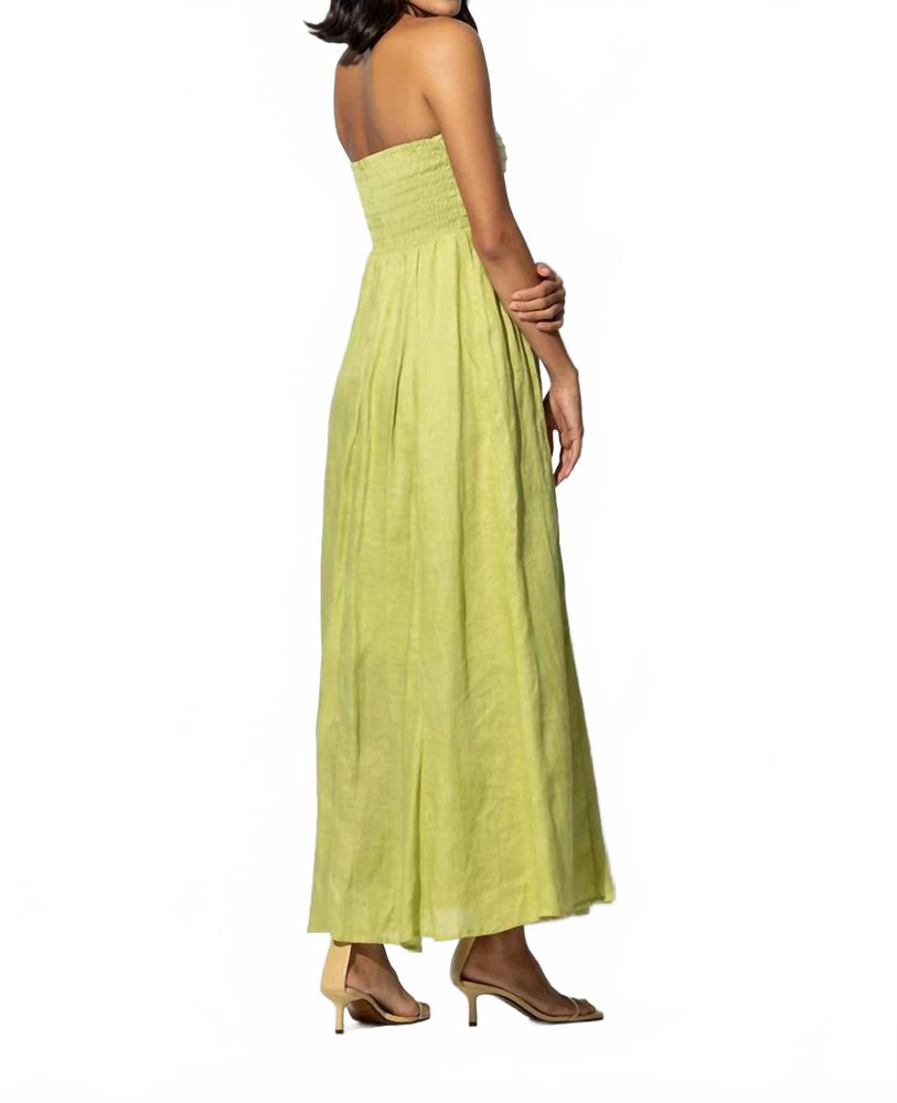 LUSANA Talia Linen Maxi Dress In Sage Green | ShopSimon LUSANA Talia Linen Maxi Dress In Sage Green | ShopSimon