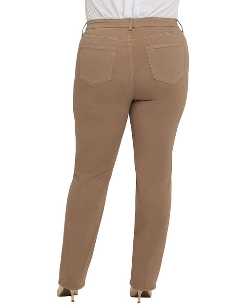 NYDJ Marilyn Plus High-Rise Straight Leg Jean Brown US 20 3