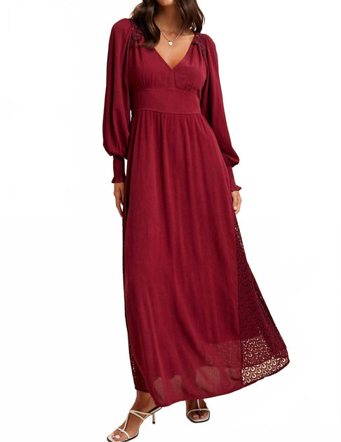 IN-LOOM Midnight Lace Maxi Dress Blue Medium 2