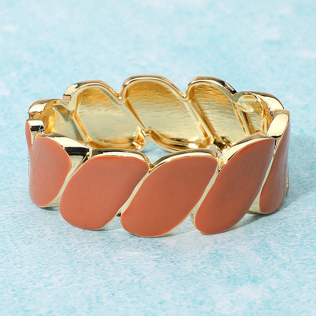 FASHNZFAB Marquise Link Bangle Bracelet Blue One Size 6