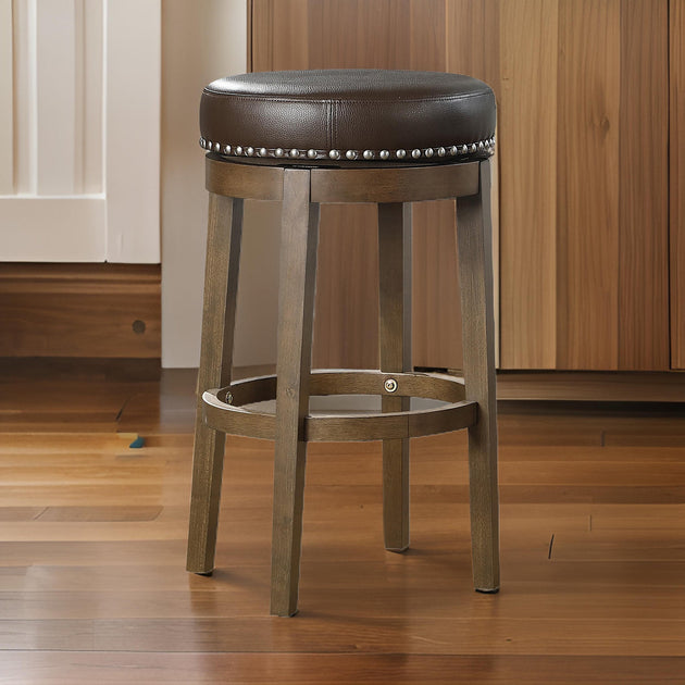 Hivvago Bara Barstool Brown Set of 2 3