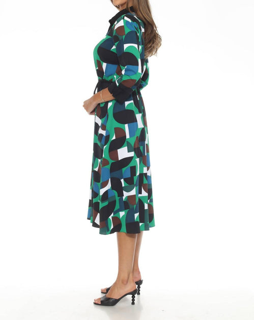 Joseph Ribkoff Midi Shirt Dress Multi UK 8 3