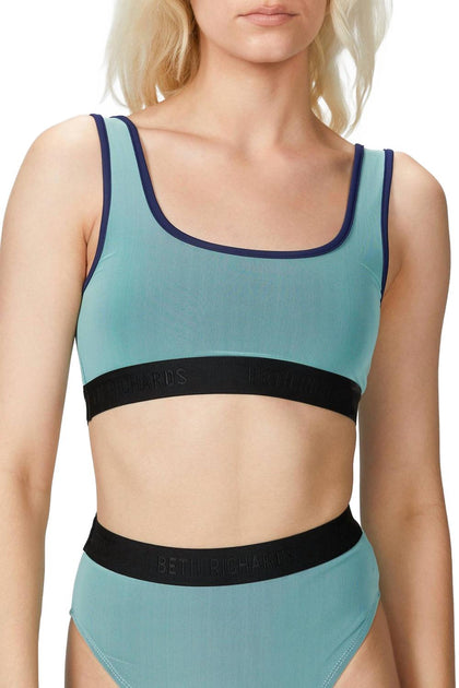 Beth Richards Mesh Overlay Kim Bikini Bottom Green XS 4