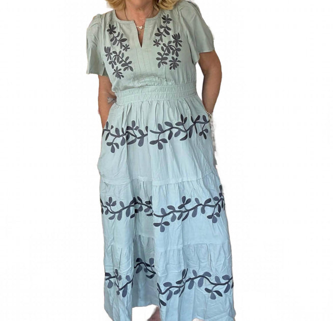 Polagram Summer Breeze Maxi Dress In Sage