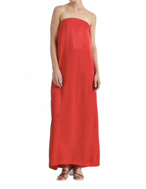 THIRD FORM Voyage Trägerloses Maxikleid Rot XLarge 2