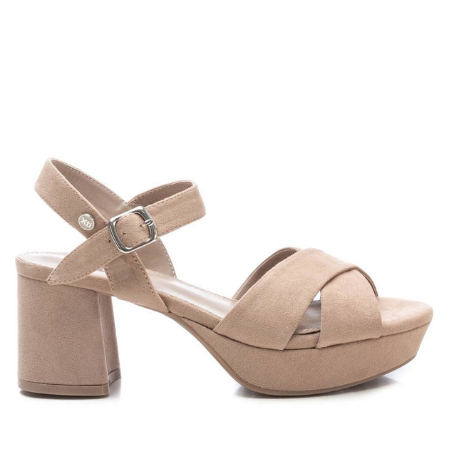 XTI Women's Cross Strap Sandals Beige US 10 2