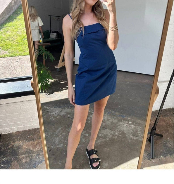 Runaway the Label Maritime Melody Mini Dress Blue Large 4